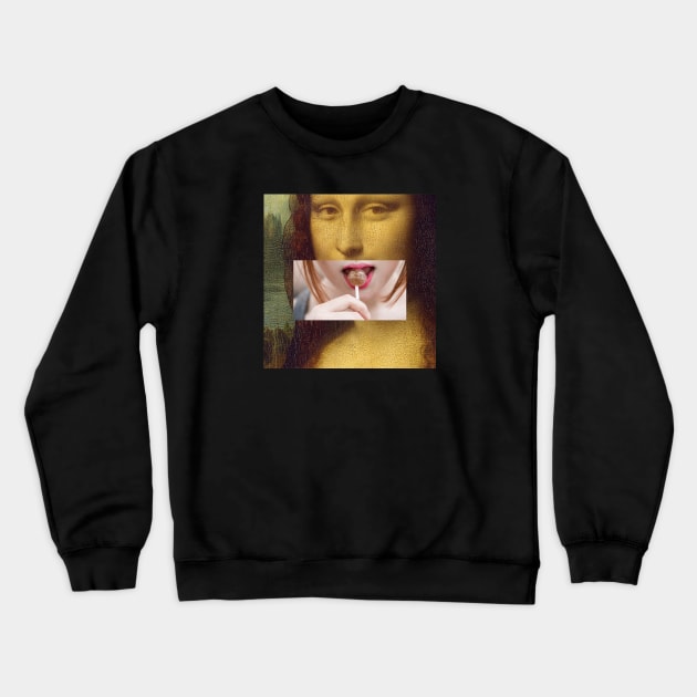 Mona Lisa Crewneck Sweatshirt by SpottydoggCreatives